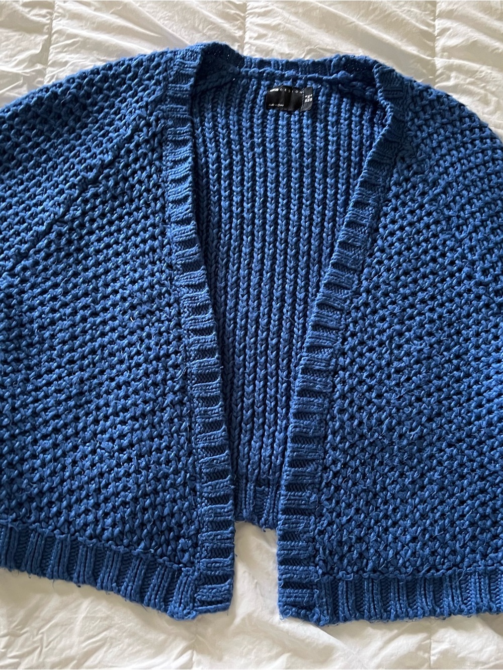 Blue Chunky Knit Women's Sweater Cardigan ASOS size 4